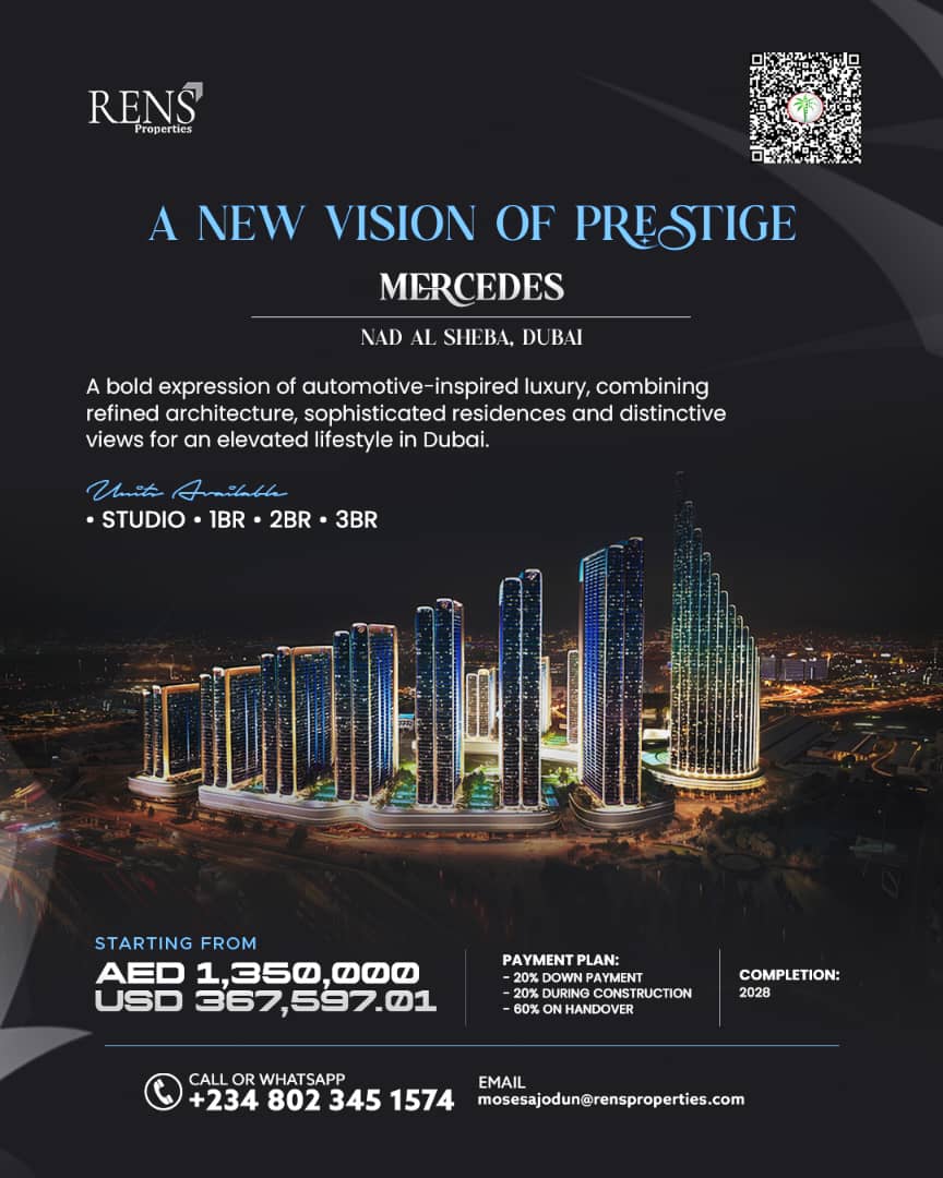 *Dubai Real Estates Brokers*
Moses Ajodun Sell Dubai Investment Real Estates @RensProperties Dubai...